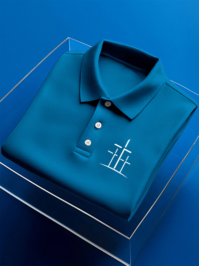 Men's Faith Printed Casual Polo Shirt