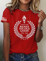 Women's trendy graphic print casual T-shirt