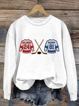 Women's Hockey Romance Print Casual Sweatshirt