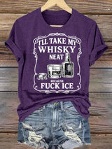 Women's  Whiskey F*ck ICE Abolish ICE  Print  T-Shirt