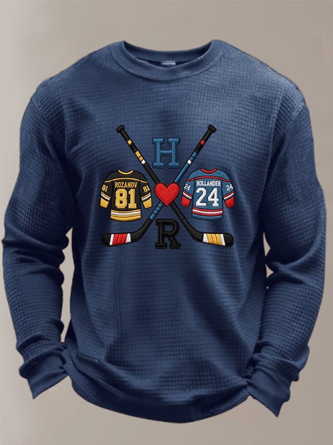 Men's Hockey Romance Waffle T-Shirt