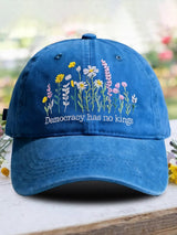 🔥Buy 3 Get 15% Off🔥Retro Democracy Has No Kings Print Baseball Cap