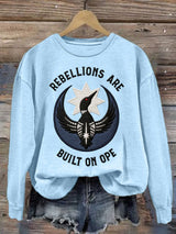 Women's Casual Heart Disease Awareness In February Wear Red Printed Long-Sleeve Sweatshirt