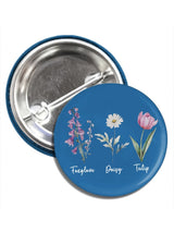 Unisex Flowers "FDT" Brooch