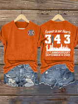Women's 25th Anniversary 9/11 Memorial, 343 Hero Tribute Tee