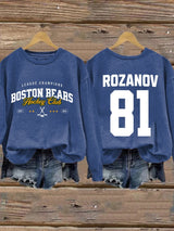 Women's Hockey Romance Print Casual Sweatshirt