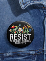 🔥Buy 3 Get 15% Off🔥Unisex Retro Resist No Kings In America Since 1776 Pin-Back Button
