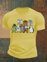 Men's  FDT Cartoon animals printed T-shirt