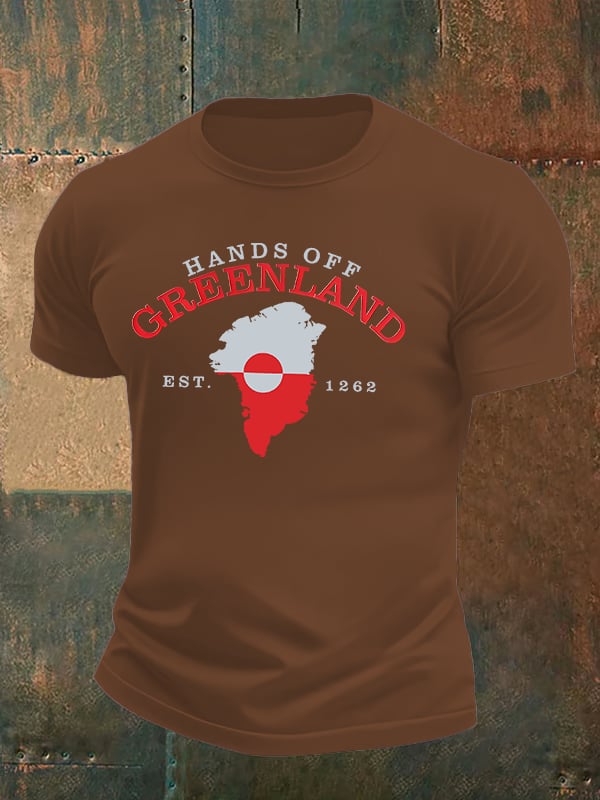 Men's  HANDS OFF GREENLAND  Print  T-Shirt