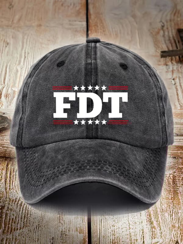Unisex Fdt Printed Washed Cotton Hat