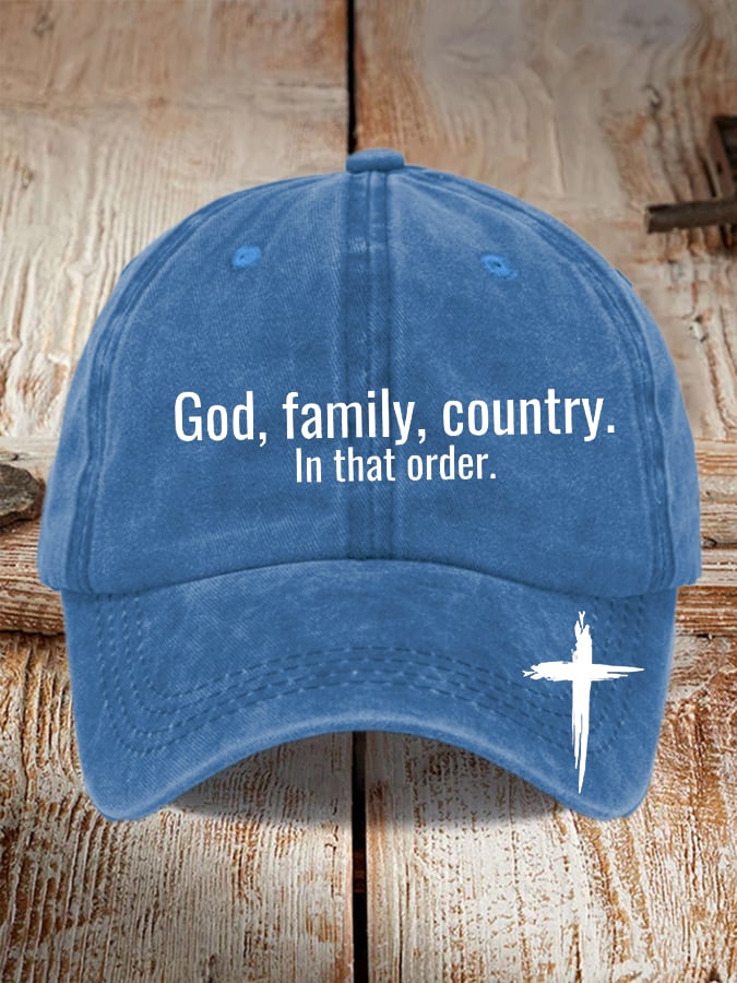 God Family Country In That Order Baseball Cap