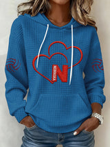 Women's Vintage  Volleyball Print Hoodie