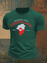 Men's  HANDS OFF GREENLAND  Print  T-Shirt