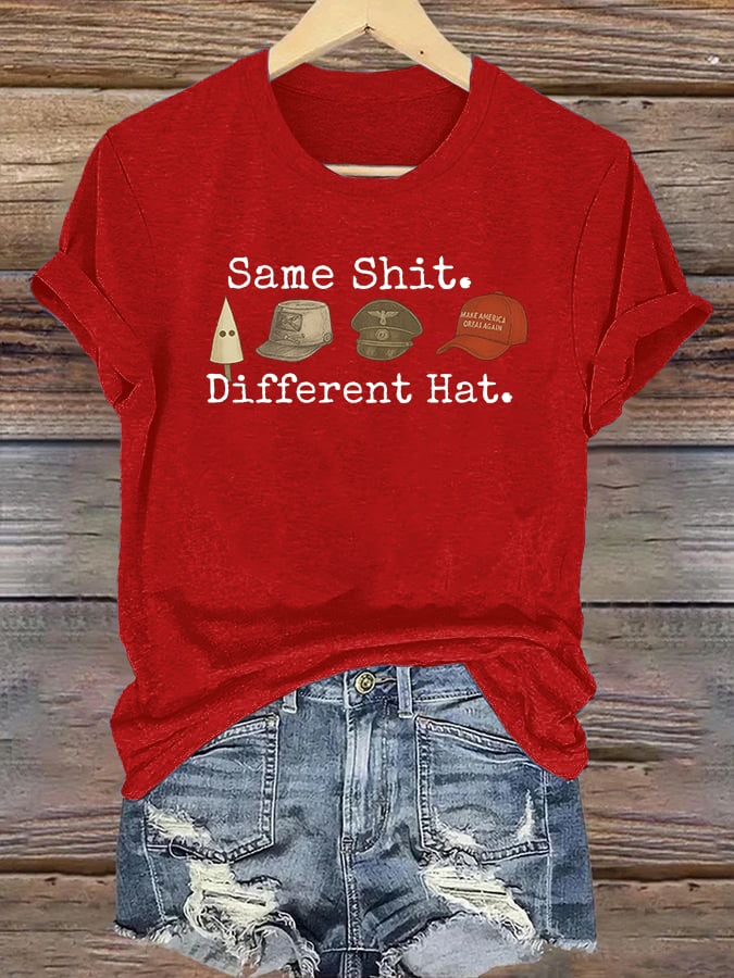 Women's  Same shit Different costume Print T-Shirt