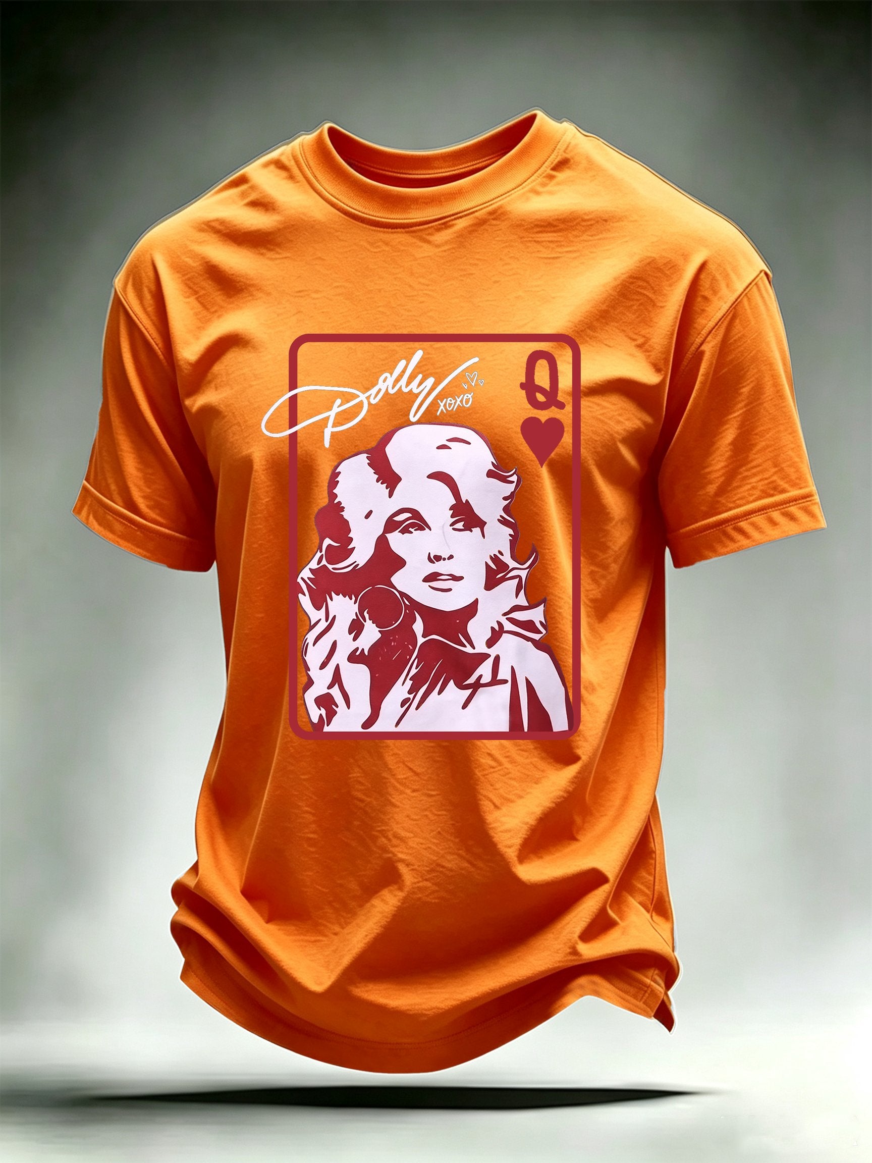Men's Queen of Hearts Shirt Country Music Graphic Print T-Shirt
