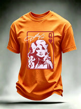 Men's Queen of Hearts Shirt Country Music Graphic Print T-Shirt
