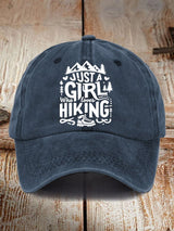 Just A Girl Who Loves Hiking Print Baseball Cap