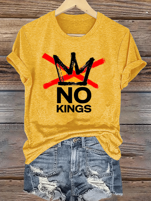 🔥Buy 3 Get 15% Off🔥Women's America has No Kings Printed Casual T-Shirt