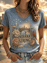 Women's Indiana Strong Print Short-Sleeve T-Shirt