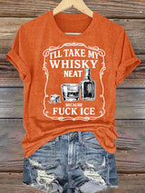 Women's  Whiskey F*ck ICE Abolish ICE  Print  T-Shirt