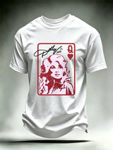 Men's Queen of Hearts Shirt Country Music Graphic Print T-Shirt