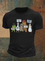 Men's  FDT Cartoon animals printed T-shirt