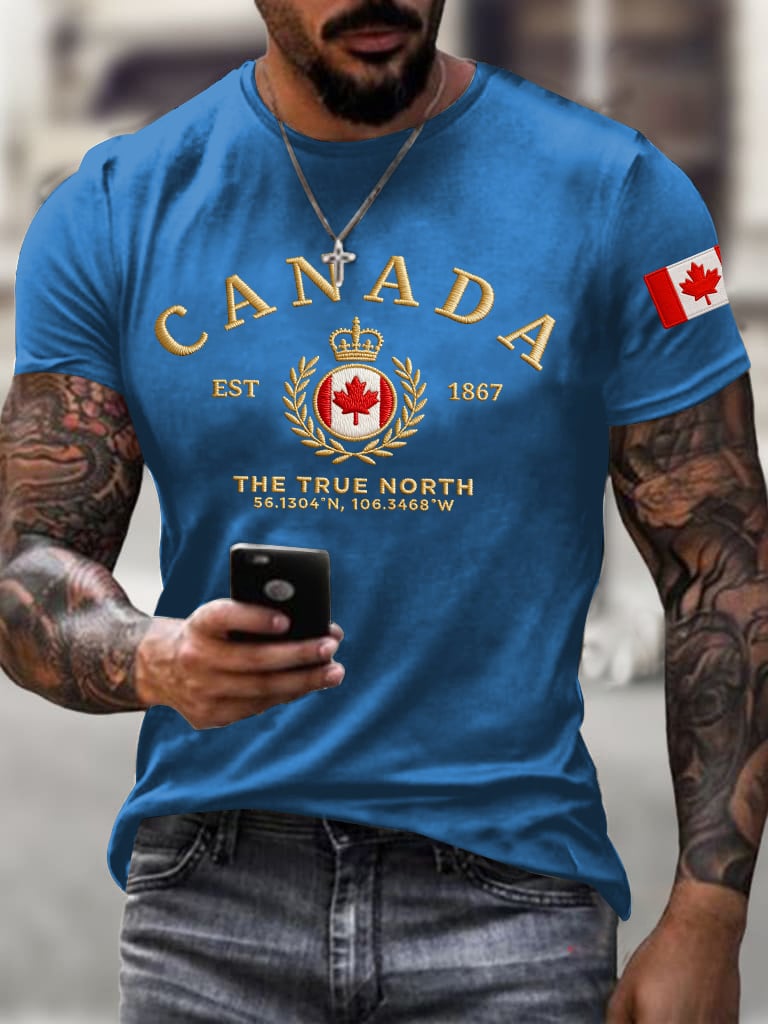 Men's casual Canadian T-shirt