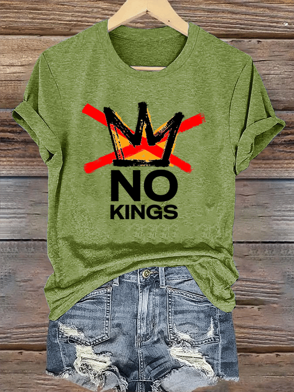 🔥Buy 3 Get 15% Off🔥Women's America has No Kings Printed Casual T-Shirt