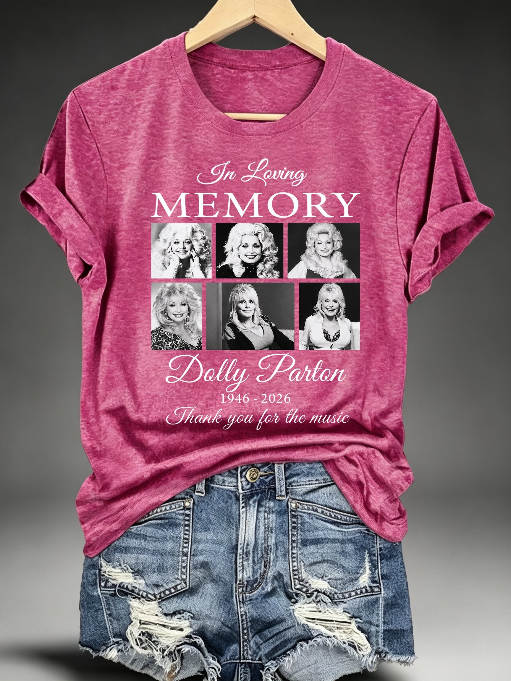 Women's Vintage Country Music Tribute Parton Tour T-Shirt