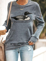 Women's Hockey Romance Print Casual Sweatshirt