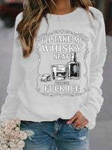 Women's  Whiskey F*ck ICE Abolish ICE  Printed  Sweatshirt