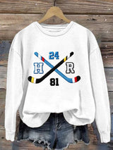 Women's Hockey Romance Print Casual Sweatshirt