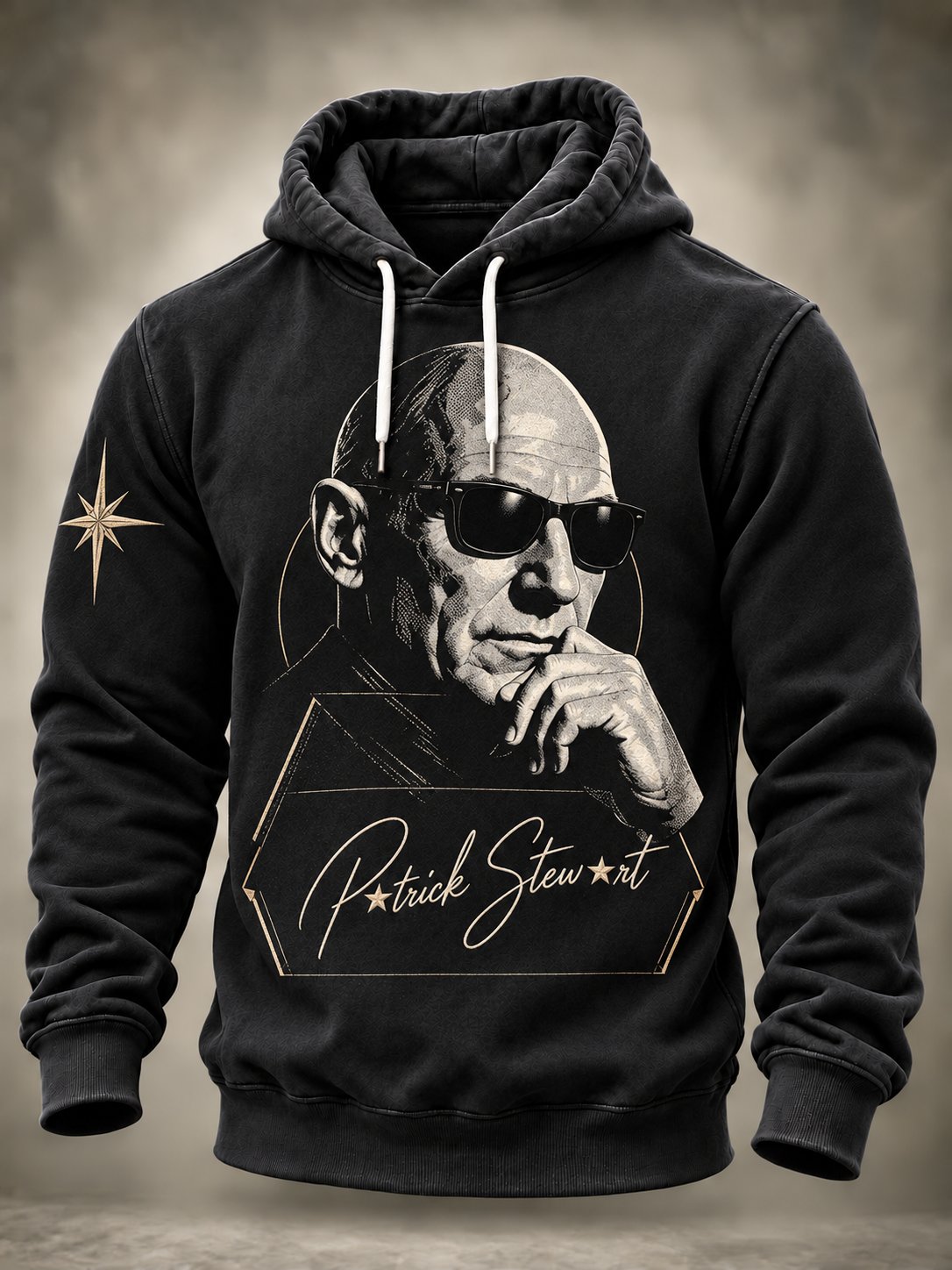 Men's Casual Commemorative-Edition Print Hoodie