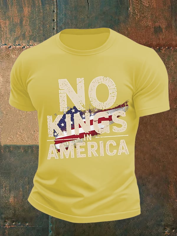 🔥Buy 3 Get 15% Off🔥Men's no kings in America print  T-Shirt