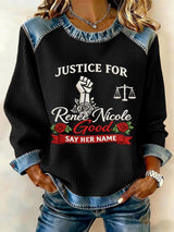 Women's Justice For Her Print Casual Sweatshirt