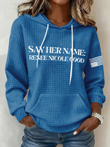 Retro Say Her Name:Renee Nicole Good Print Hoodie