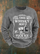 Men's  Whiskey F*ck ICE Abolish ICE  Printed  Sweatshirt