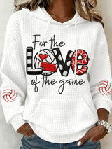 Women's Volleyball Print Casual Hooded Sweatshirt