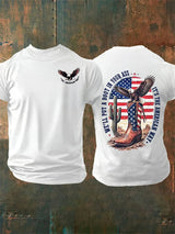Men's Boots and the Eagle Print T-Shirt