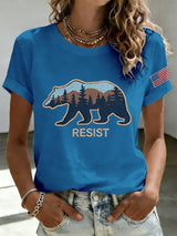 Women's Retro Resist Save The Forest Service Print T-Shirt