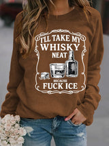 Women's  Whiskey F*ck ICE Abolish ICE  Printed  Sweatshirt