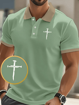 Men's Faith Printed Casual Polo Shirt