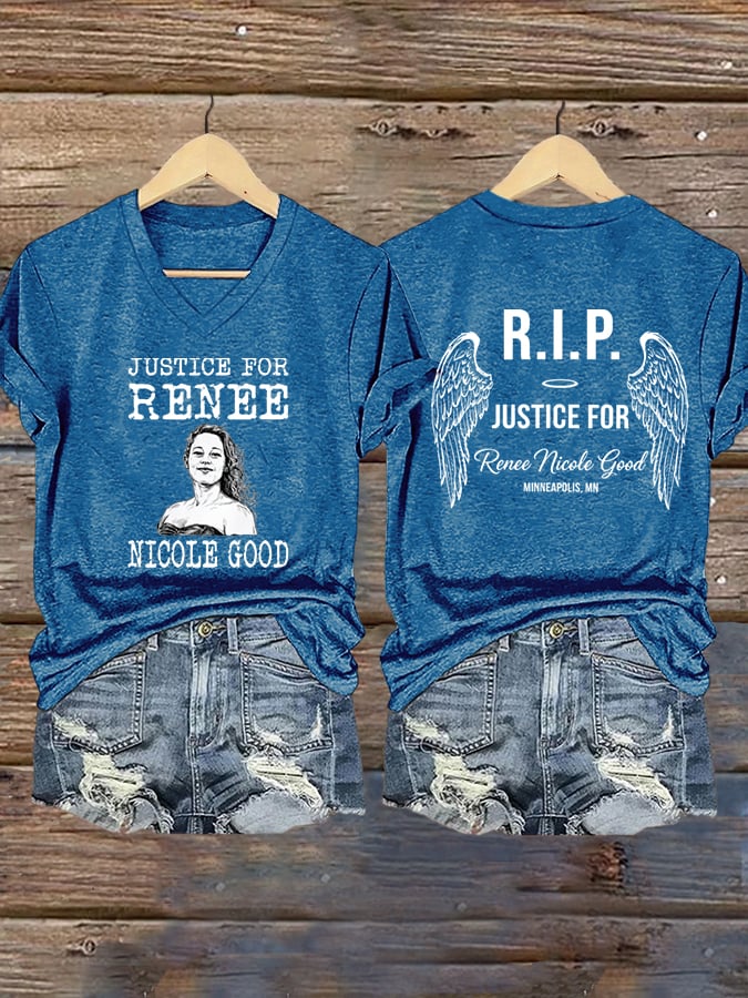 Women's Justice for Renee Nicole Good  Print Casual T-Shirt