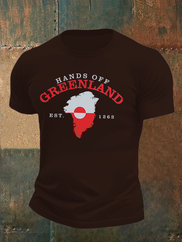 Men's  HANDS OFF GREENLAND  Print  T-Shirt