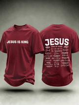 Men's JESUS IS KING Printed T-Shirt