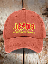 Jesus Highway To Heaven Print Baseball Cap