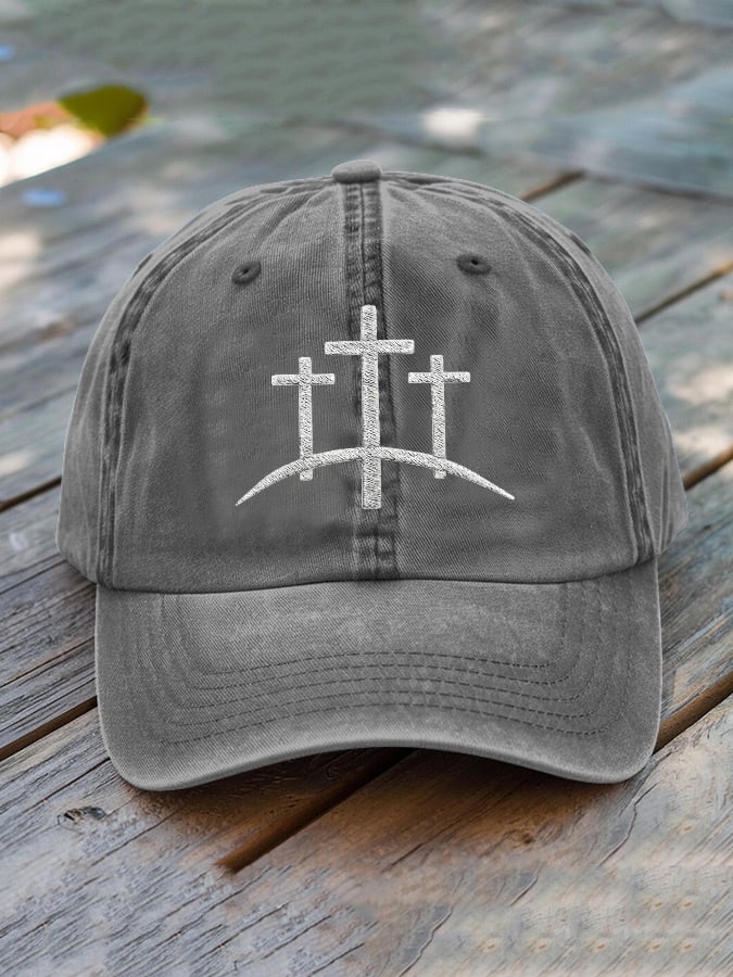 Unisex Retro Faith Cross Print Hats