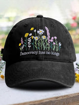 🔥Buy 3 Get 15% Off🔥Retro Democracy Has No Kings Print Baseball Cap