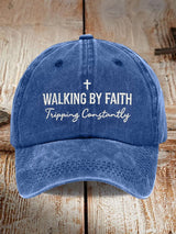 Walking By Faith — Tripping Constantly Print Baseball Cap
