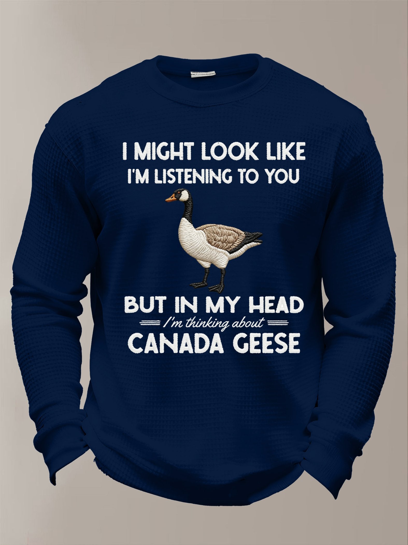 Men's casual Canada Goose waffle-knit T-shirt